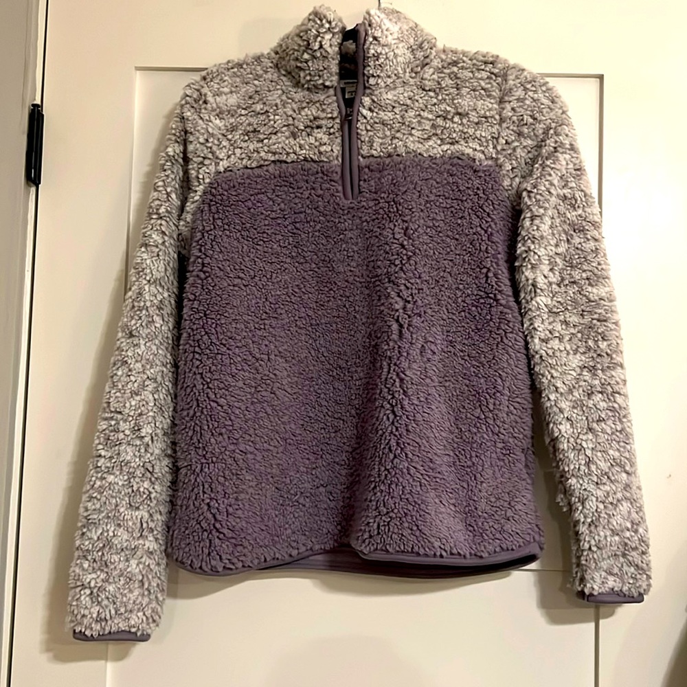 Purple quarter zip sweater in size S. Amazingly soft!